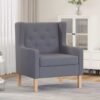 vidaXL Fauteuil stof grijs