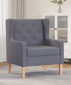 vidaXL Fauteuil stof grijs
