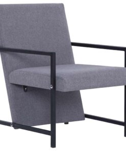 vidaXL Fauteuil stof lichtgrijs