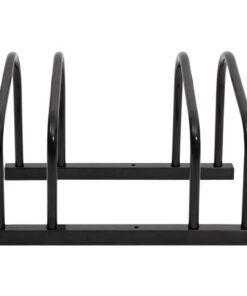 vidaXL Fietsenrek voor 2 fietsen staal zwart