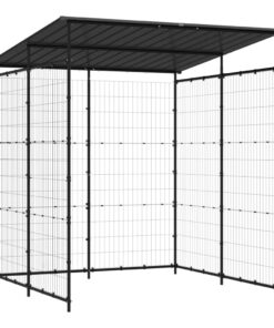 vidaXL Fietsenstalling 190x190x222 cm staal zwart