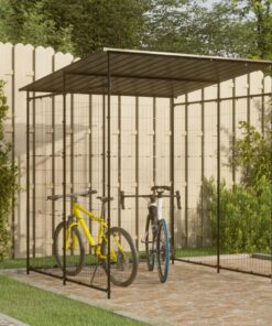 vidaXL Fietsenstalling 190x190x222 cm staal zwart