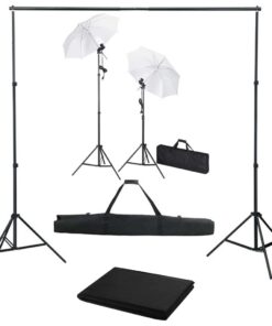 vidaXL Fotostudioset met achtergrond
