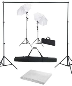 vidaXL Fotostudioset met achtergrond