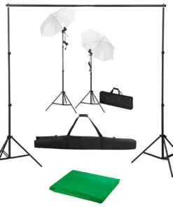 vidaXL Fotostudioset met achtergrond