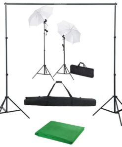 vidaXL Fotostudioset met achtergrond