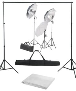 vidaXL Fotostudioset met verlichtingsset en achtergrond