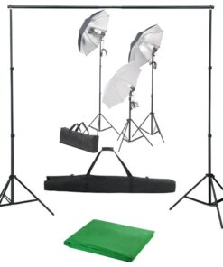 vidaXL Fotostudioset met verlichtingsset en achtergrond