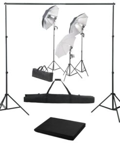 vidaXL Fotostudioset met verlichtingsset en achtergrond