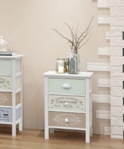 vidaXL Franse opslagkast met 3 lades hout