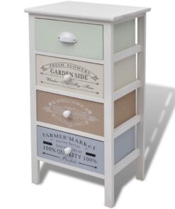 vidaXL Franse opslagkast met 4 lades hout