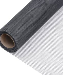 vidaXL Gaas 112x2000 cm glasvezel grijs