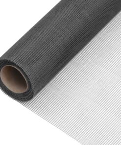 vidaXL Gaas 112x2000 cm glasvezel zwart