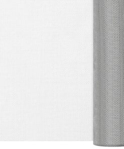vidaXL Gaas 112x500 cm roestvrij staal zilverkleurig