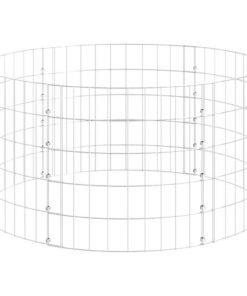 vidaXL Gabion paal rond Ø100x50 cm gegalvaniseerd staal