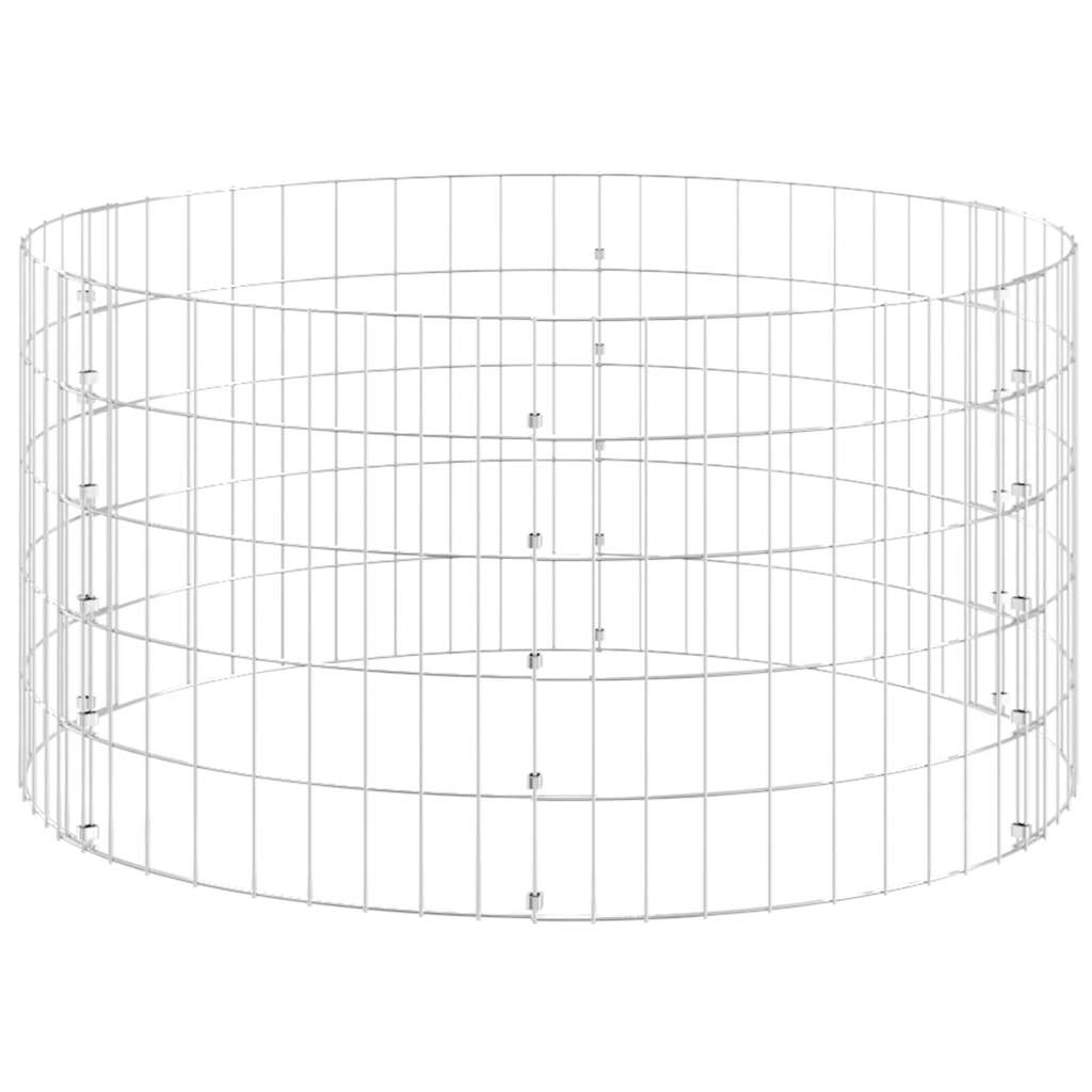 vidaXL Gabion paal rond Ø100x50 cm gegalvaniseerd staal - Image 3