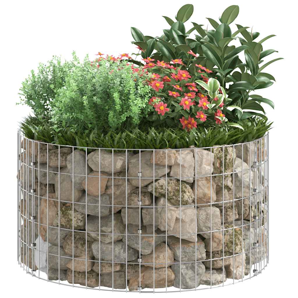 vidaXL Gabion paal rond Ø100x50 cm gegalvaniseerd staal - Image 5