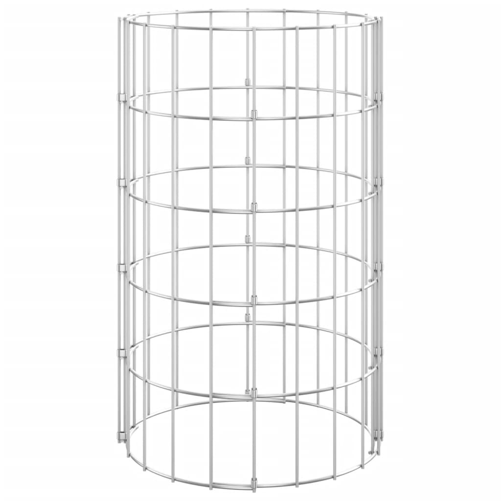 vidaXL Gabion paal rond Ø30x50 cm gegalvaniseerd staal - Image 3