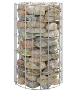 vidaXL Gabion paal rond Ø30x50 cm gegalvaniseerd staal