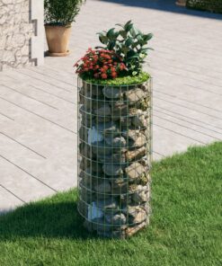vidaXL Gabion paal rond Ø50x100 cm gegalvaniseerd staal