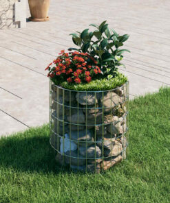 vidaXL Gabion paal rond Ø50x50 cm gegalvaniseerd staal