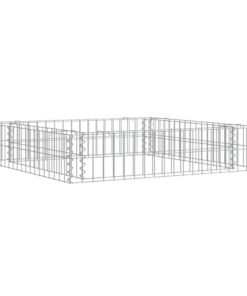 vidaXL Gabion plantenbak verhoogd 100x100x20 cm gegalvaniseerd staal