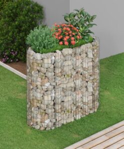 vidaXL Gabion plantenbak verhoogd 120x50x100 cm gegalvaniseerd ijzer