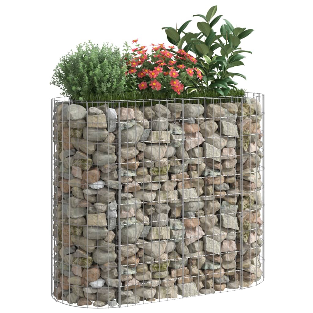 vidaXL Gabion plantenbak verhoogd 120x50x100 cm gegalvaniseerd ijzer - Image 7