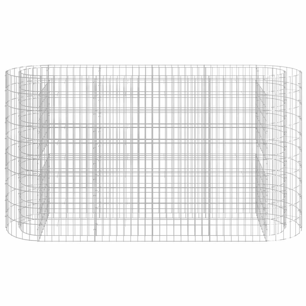 vidaXL Gabion plantenbak verhoogd 190x50x100 cm gegalvaniseerd ijzer - Image 3