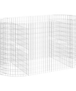 vidaXL Gabion plantenbak verhoogd 200x100x100 cm gegalvaniseerd ijzer