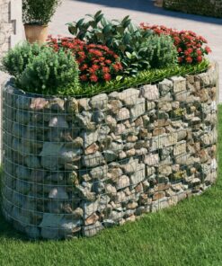 vidaXL Gabion plantenbak verhoogd 200x100x100 cm gegalvaniseerd ijzer