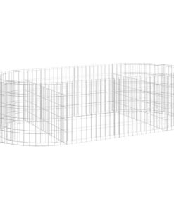 vidaXL Gabion plantenbak verhoogd 200x100x50 cm gegalvaniseerd ijzer