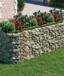 vidaXL Gabion plantenbak verhoogd 300x100x100 cm gegalvaniseerd ijzer