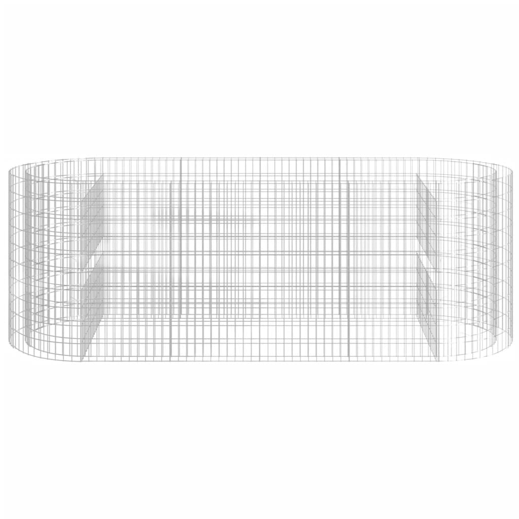vidaXL Gabion plantenbak verhoogd 300x100x100 cm gegalvaniseerd ijzer - Image 4