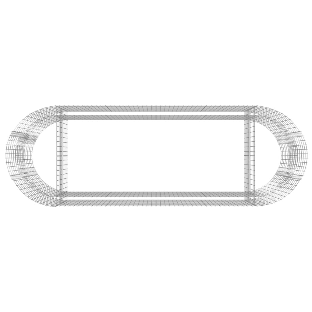 vidaXL Gabion plantenbak verhoogd 300x100x100 cm gegalvaniseerd ijzer - Image 6