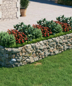 vidaXL Gabion plantenbak verhoogd 300x100x50 cm gegalvaniseerd ijzer