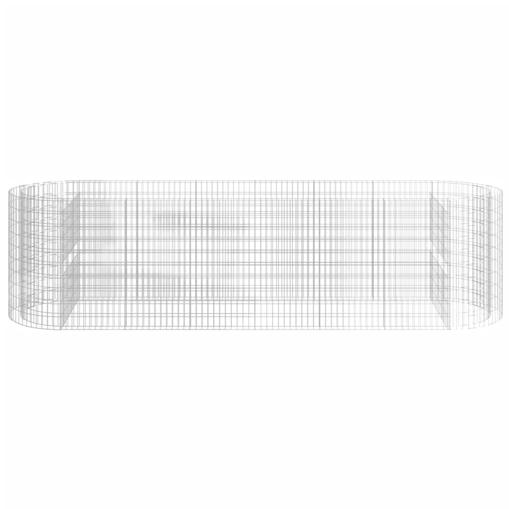 vidaXL Gabion plantenbak verhoogd 400x100x100 cm gegalvaniseerd ijzer - Image 4