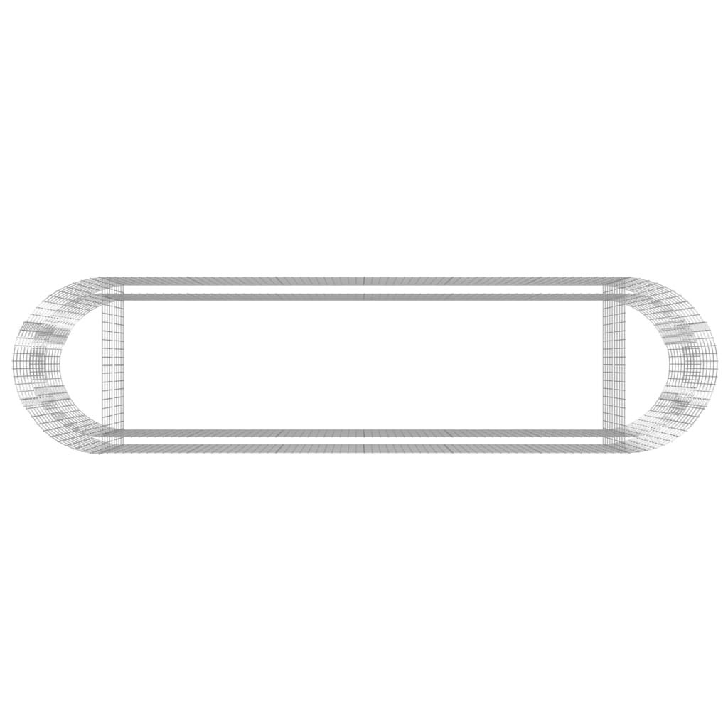 vidaXL Gabion plantenbak verhoogd 400x100x100 cm gegalvaniseerd ijzer - Image 6