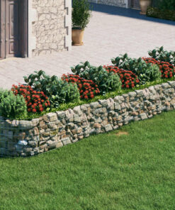 vidaXL Gabion plantenbak verhoogd 400x100x50 cm gegalvaniseerd ijzer