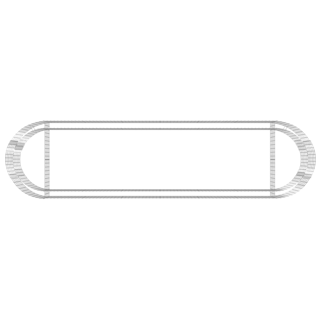 vidaXL Gabion plantenbak verhoogd 400x100x50 cm gegalvaniseerd ijzer - Image 6