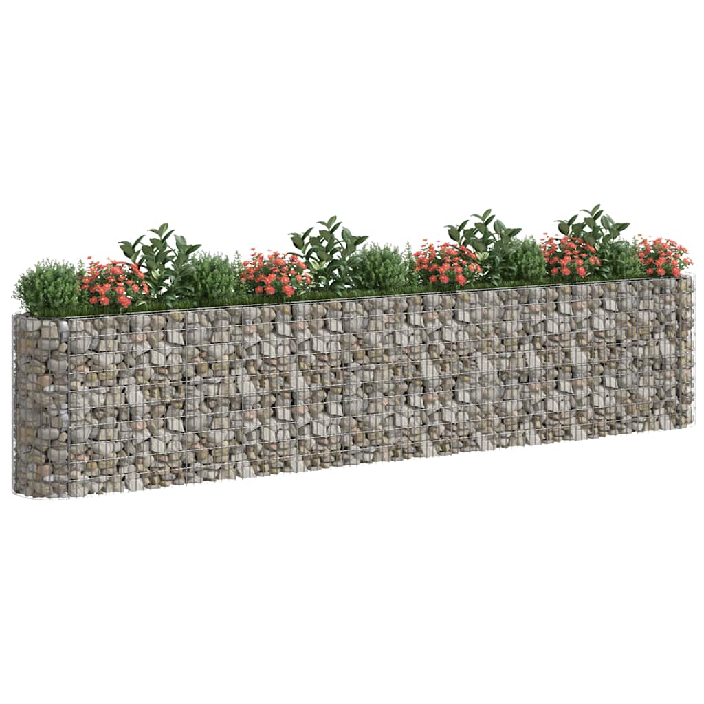 vidaXL Gabion plantenbak verhoogd 470x50x100 cm gegalvaniseerd ijzer - Image 3