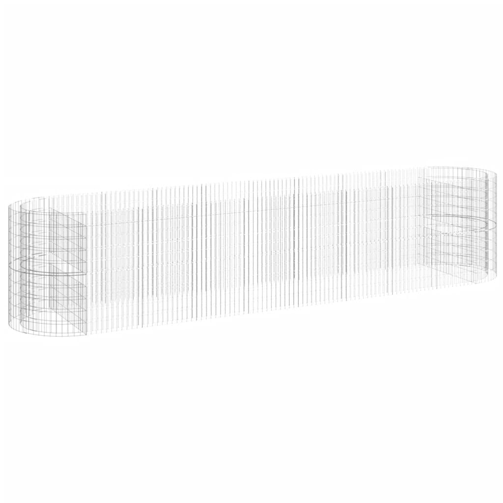 vidaXL Gabion plantenbak verhoogd 500x100x100 cm gegalvaniseerd ijzer