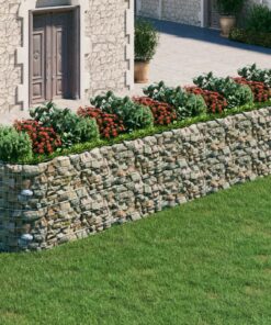 vidaXL Gabion plantenbak verhoogd 500x100x100 cm gegalvaniseerd ijzer