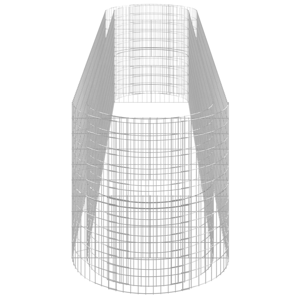 vidaXL Gabion plantenbak verhoogd 500x100x100 cm gegalvaniseerd ijzer - Image 5