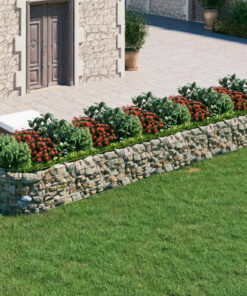 vidaXL Gabion plantenbak verhoogd 500x100x50 cm gegalvaniseerd ijzer