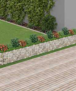 vidaXL Gabion plantenbak verhoogd 540x50x50 cm gegalvaniseerd ijzer