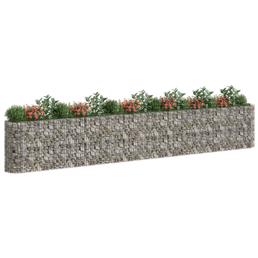 vidaXL Gabion plantenbak verhoogd 610x50x100 cm gegalvaniseerd ijzer - Image 3