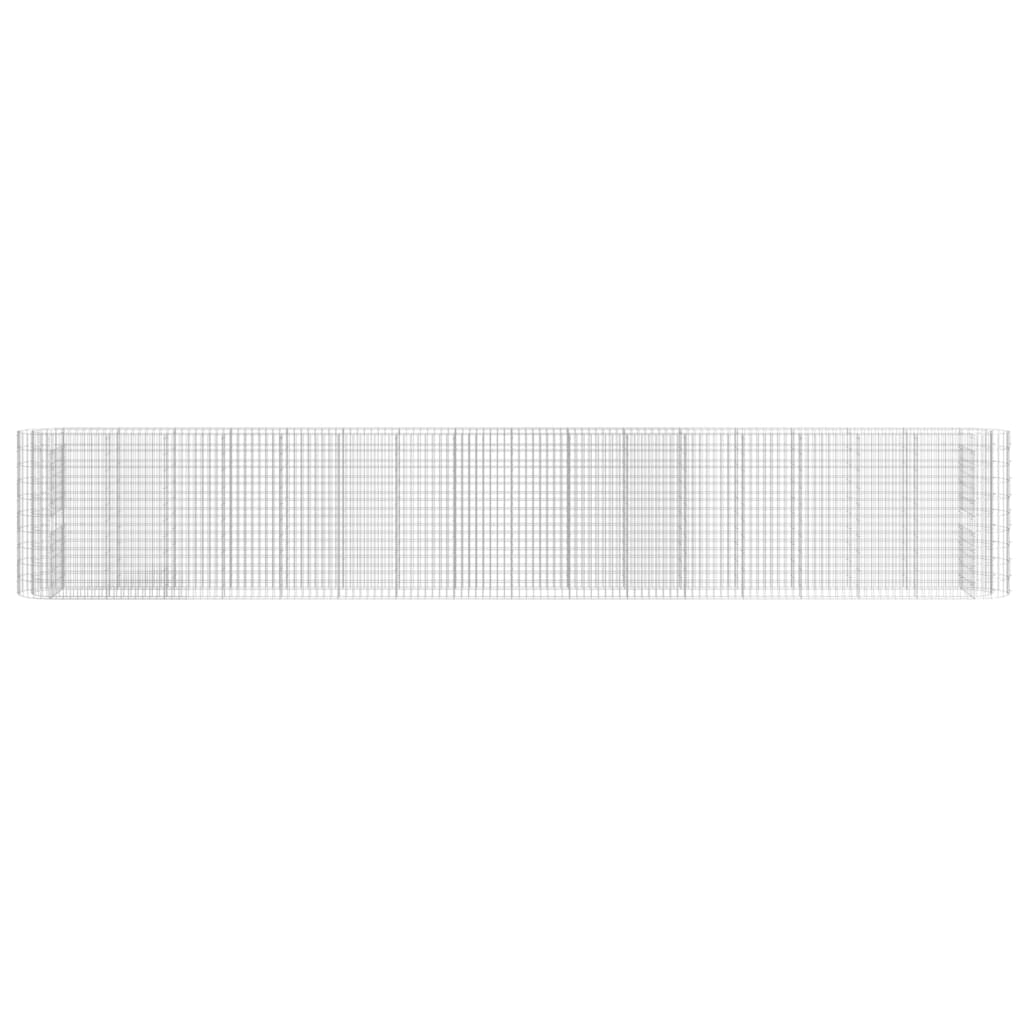 vidaXL Gabion plantenbak verhoogd 610x50x100 cm gegalvaniseerd ijzer - Image 4