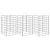 vidaXL Gabion plantenbakken 3 st verhoogd 30x30x50 cm ijzer