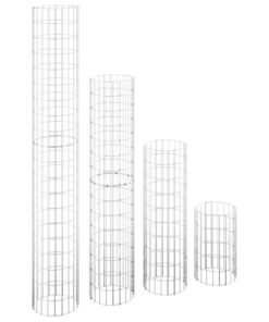 vidaXL Gabion plantenbakken 4 st rond verhoogd Ø30x50/100/150/200 cm